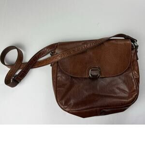 JACK GEORGES Leather Crossbody Bag with Adjustable Strap